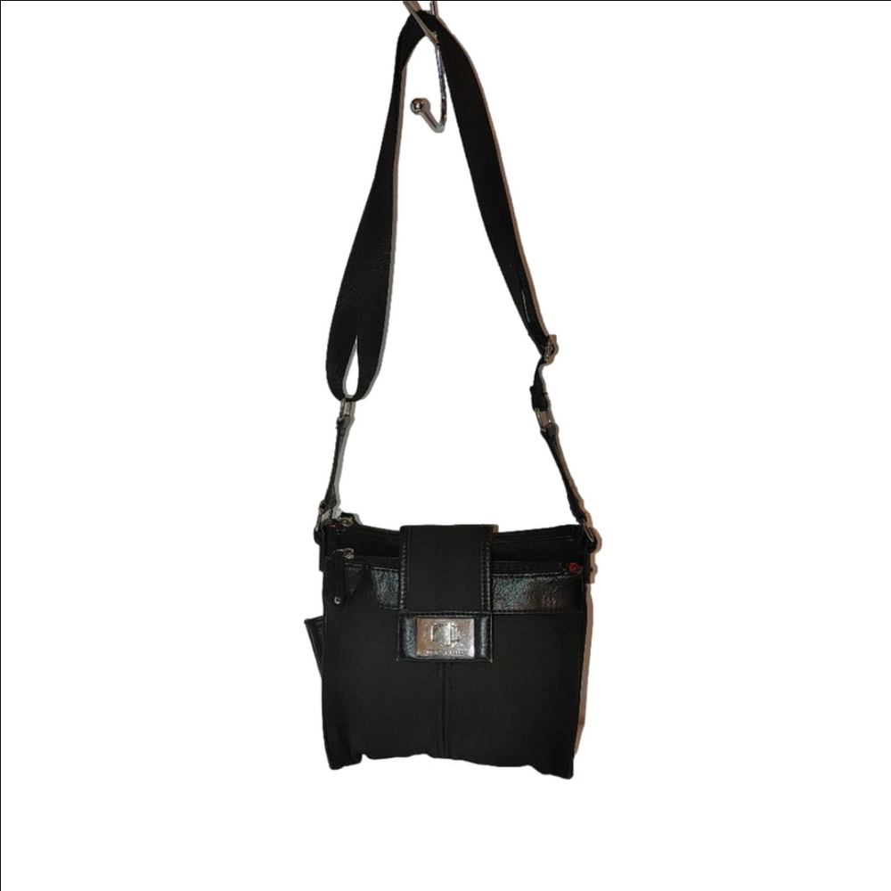 Tignanello Nylon Crossbody w. Leather Trim and Interior Wallet
